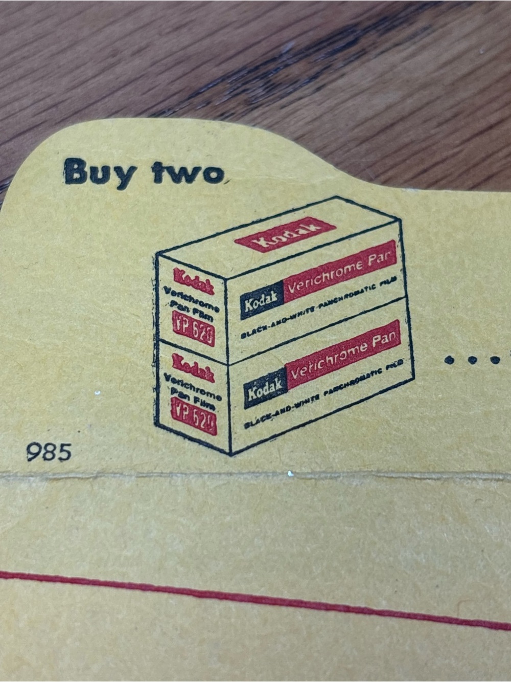 Kodak Yellow Memory Maker envelope.  6 b&w photos of 1962 bbq party.